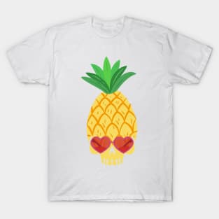 Skull Pineapple Aloha Hawaii Hawaiian Funny T-Shirt